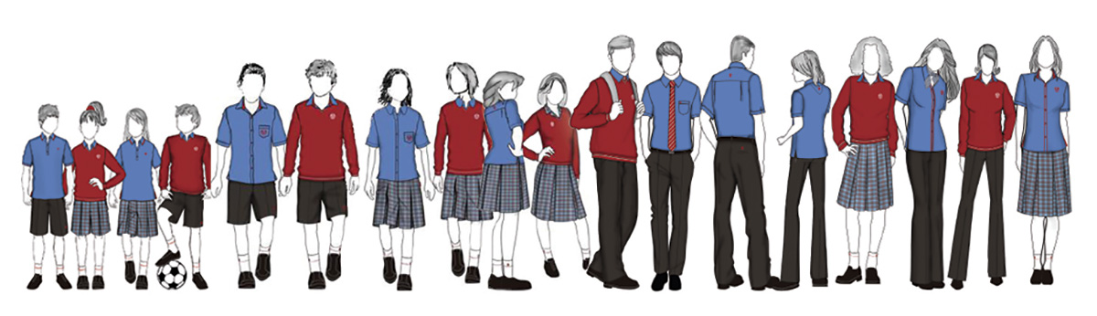 Sketch of school uniform