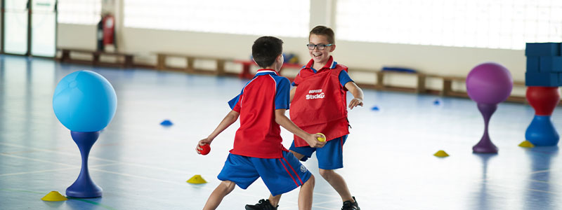 boys playing sports